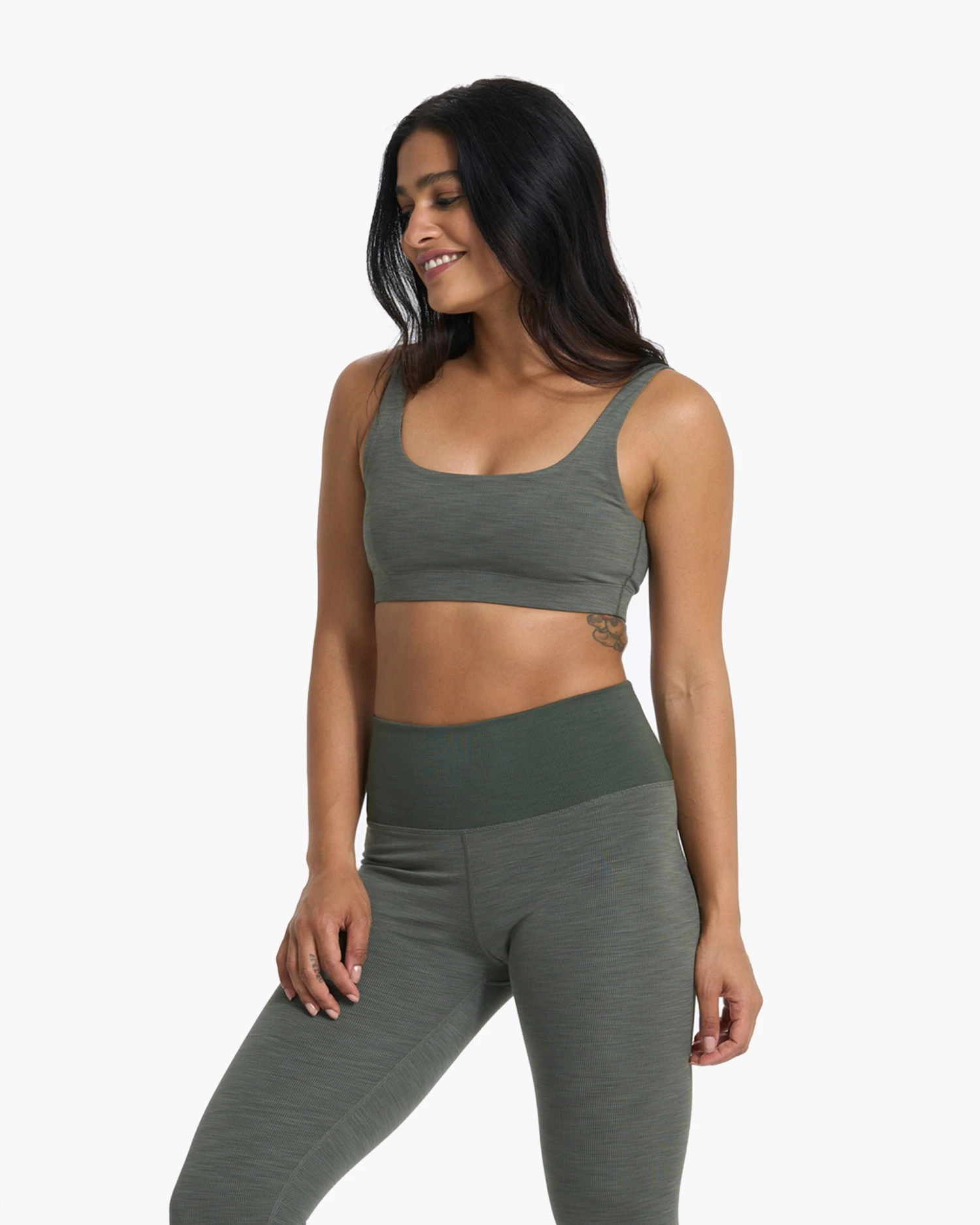 Lux Rib Daily Bra | Dusty Pine Heather 3 Lux Rib Daily Bra | Dusty Pine Heather