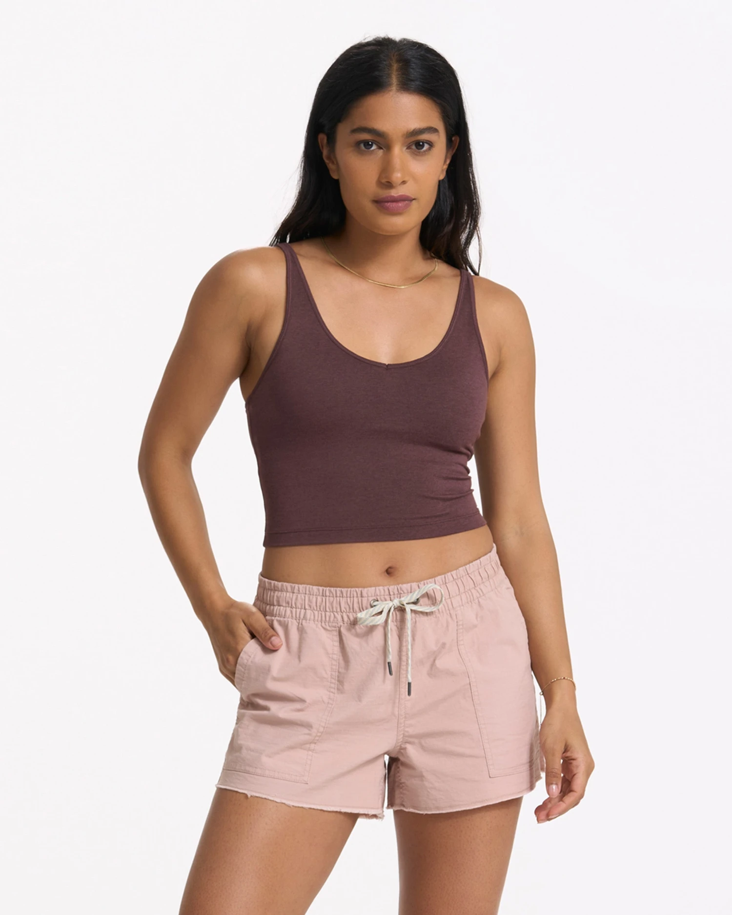 Halo Performance Crop | Chestnut Heather 3 Halo Performance Crop | Chestnut Heather