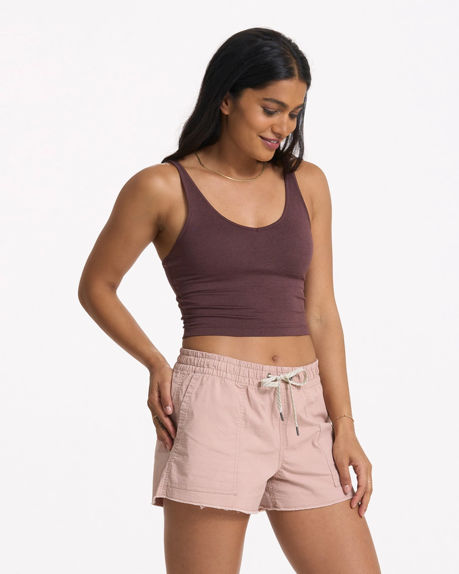 Halo Performance Crop | Chestnut Heather 4 Halo Performance Crop | Chestnut Heather - Image 2