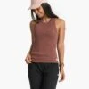 Sunrise High Neck Tank | Hazelnut