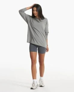 Long Sleeve Feather Tee | Stormy -Chic Warp Sales VW1028STY SP23 W ECOMM FULL 0613 1x1 6ef7b83f 8322 43a5 a1dc be4c71295702
