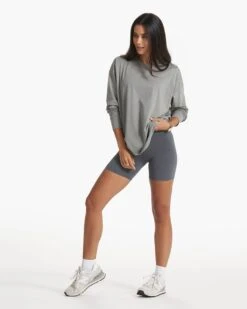 Long Sleeve Feather Tee | Stormy -Chic Warp Sales VW1028STY SP23 W ECOMM TOPS DETAIL 0700 1x1 1a350b58 b59b 4afd bfc6 82e01c071f77