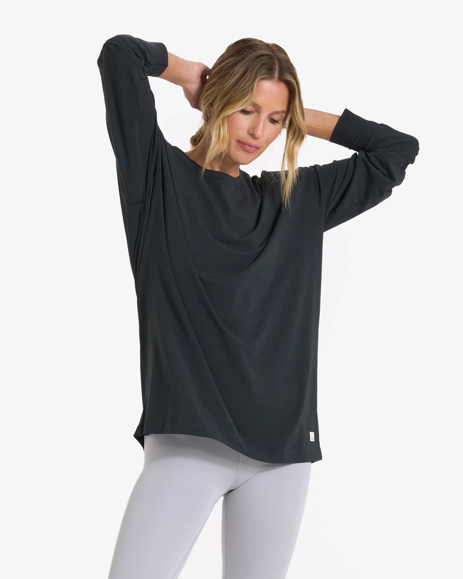 Long-Sleeve Feather Tee | Washed Black 4 Long-Sleeve Feather Tee | Washed Black - Image 2
