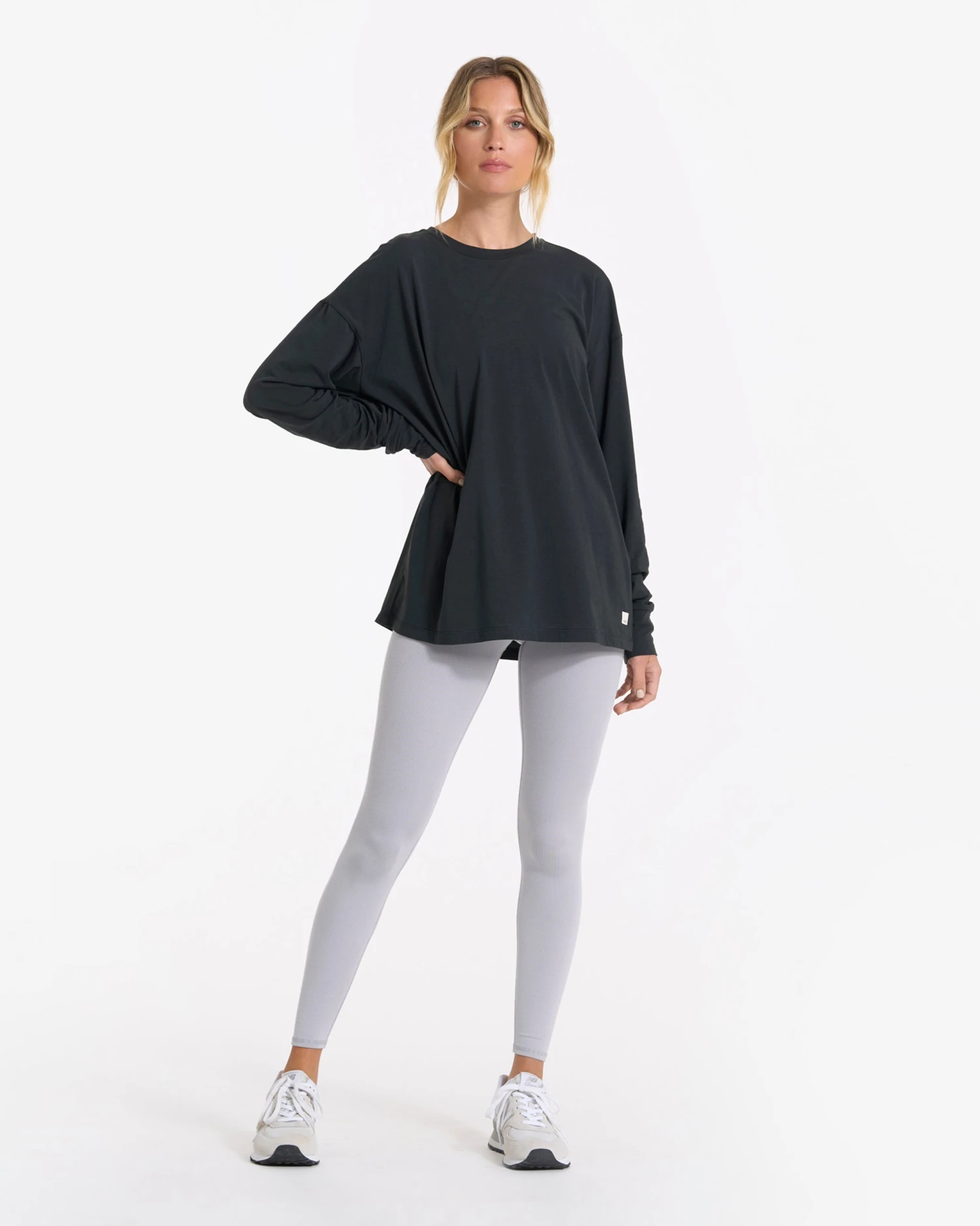 Long-Sleeve Feather Tee | Washed Black 6 Long-Sleeve Feather Tee | Washed Black - Image 4