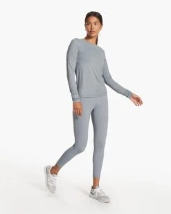Long Sleeve Lux Crew | Flint Heather -Chic Warp Sales VW1038HFT FA23 W ECOMM TOPS FULL ALT 5