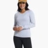 Long-Sleeve Lux Crew | Platinum Heather -Chic Warp Sales VW1038HPT 1517