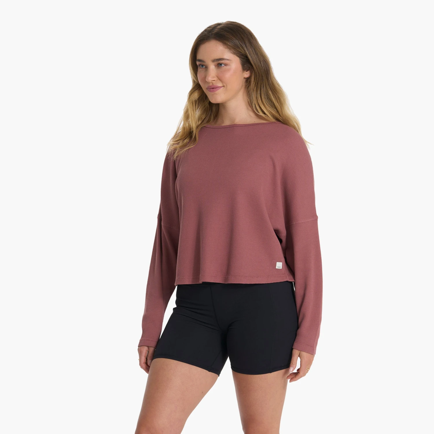 Slouchy Waffle Crew | Rosewood 3 Slouchy Waffle Crew | Rosewood