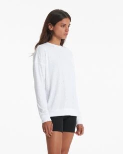 Long-Sleeve Sunrise Crew | White -Chic Warp Sales VW1048WHT 02904 1