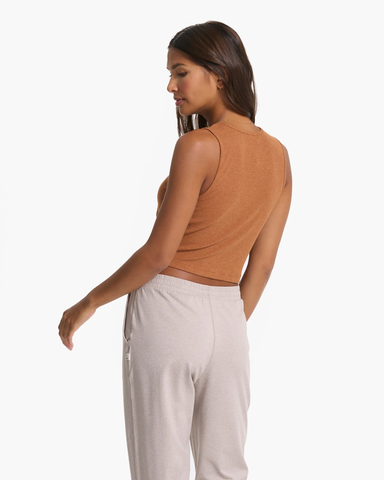 Cove High Neck Tank | Dark Palo Santo Heather 6 Cove High Neck Tank | Dark Palo Santo Heather - Image 4