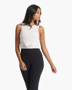 Cove High Neck Tank | White Heather