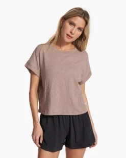 Sunset Easy Tee | Graphite -Chic Warp Sales VW1065GPH FA23 W ECOMM TOPS FRONT ALT TOPS 4