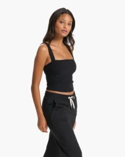Chic Warp Sales 12 Elevation Square Neck Tank | Black Heather