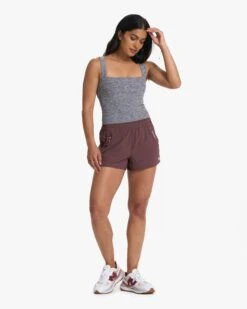 Elevation Square Neck Tank | Heather Grey -Chic Warp Sales VW1080HTG 2290
