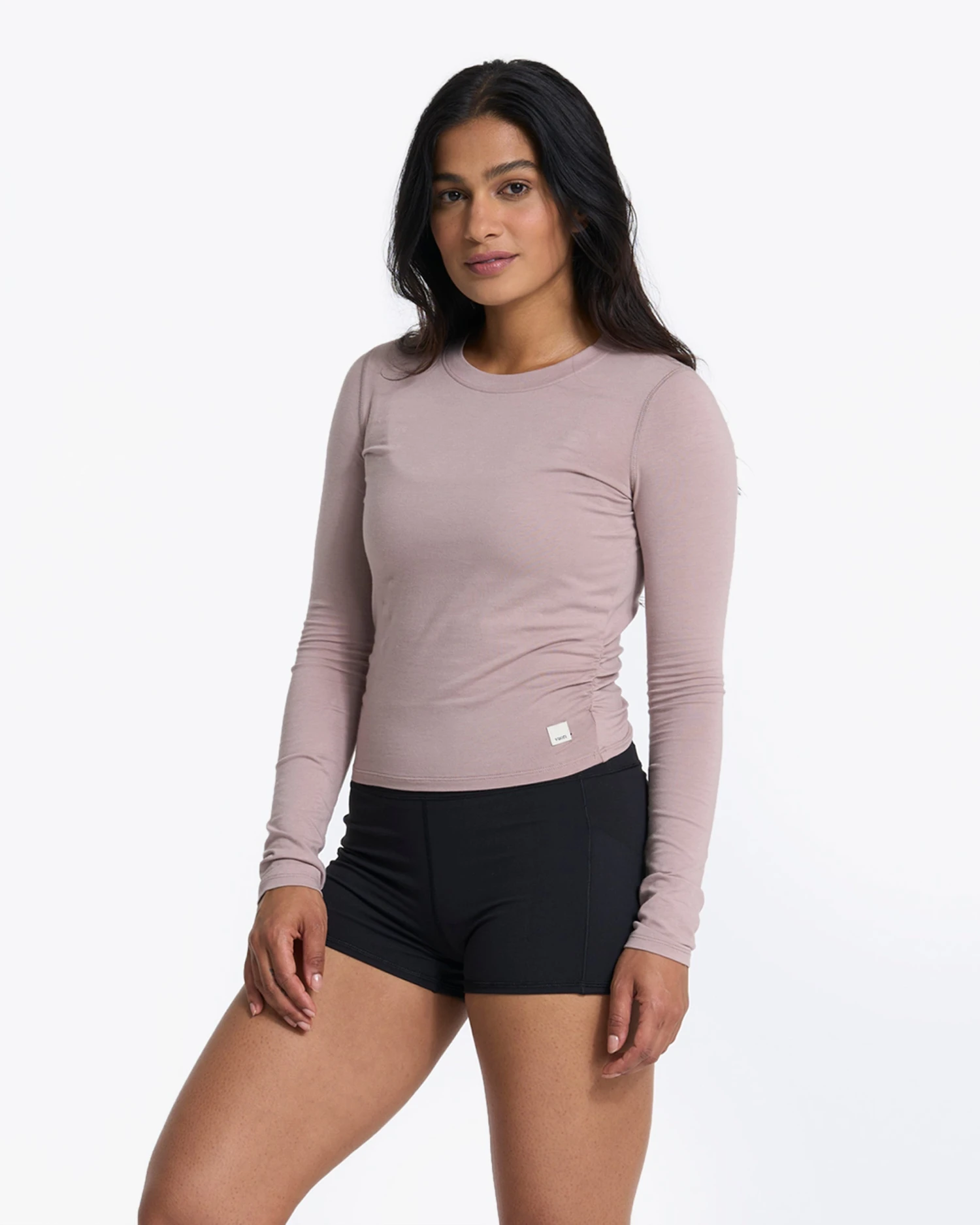 Long-Sleeve Coast Crop Crew | Umber 3 Long-Sleeve Coast Crop Crew | Umber