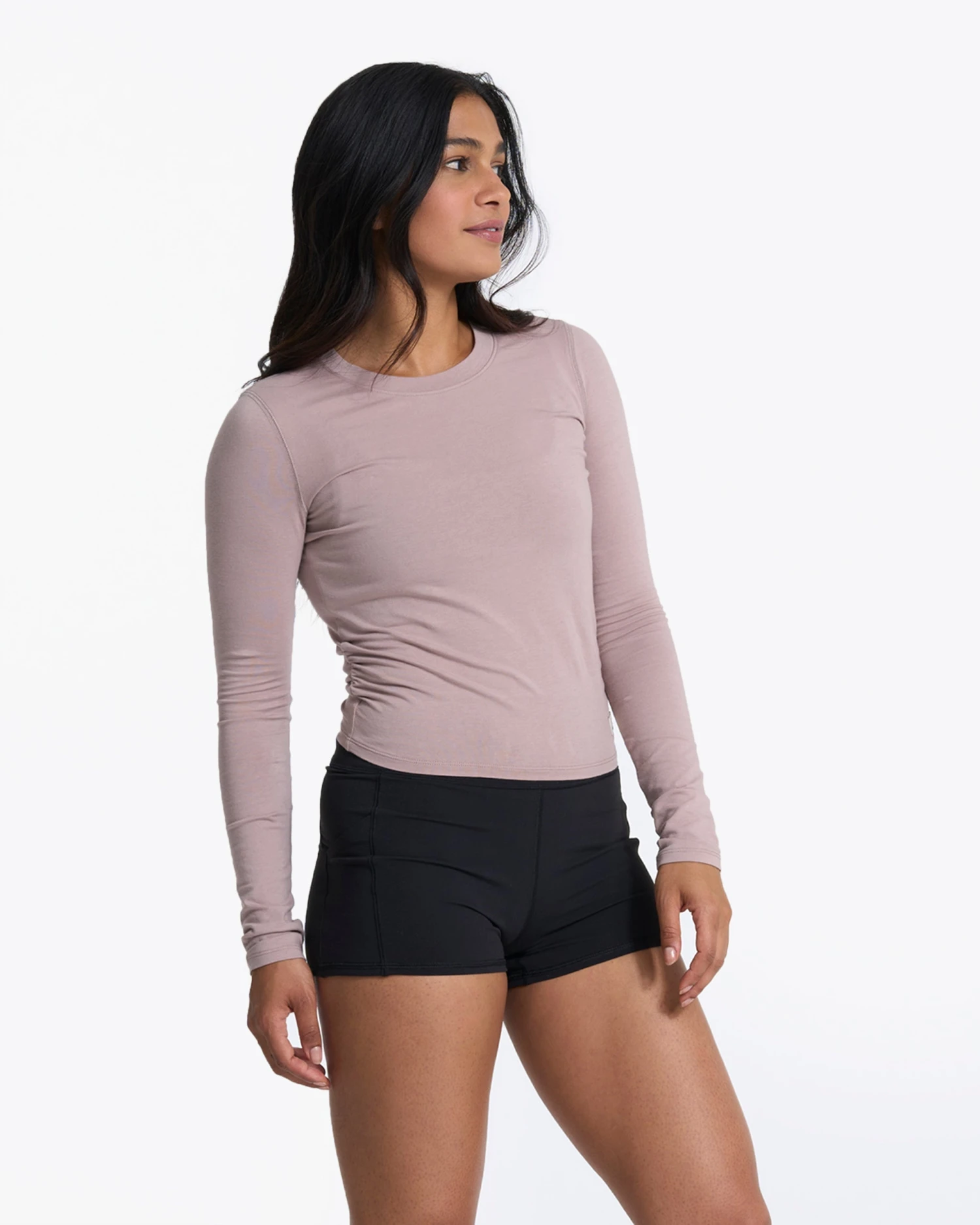 Long-Sleeve Coast Crop Crew | Umber 4 Long-Sleeve Coast Crop Crew | Umber - Image 2