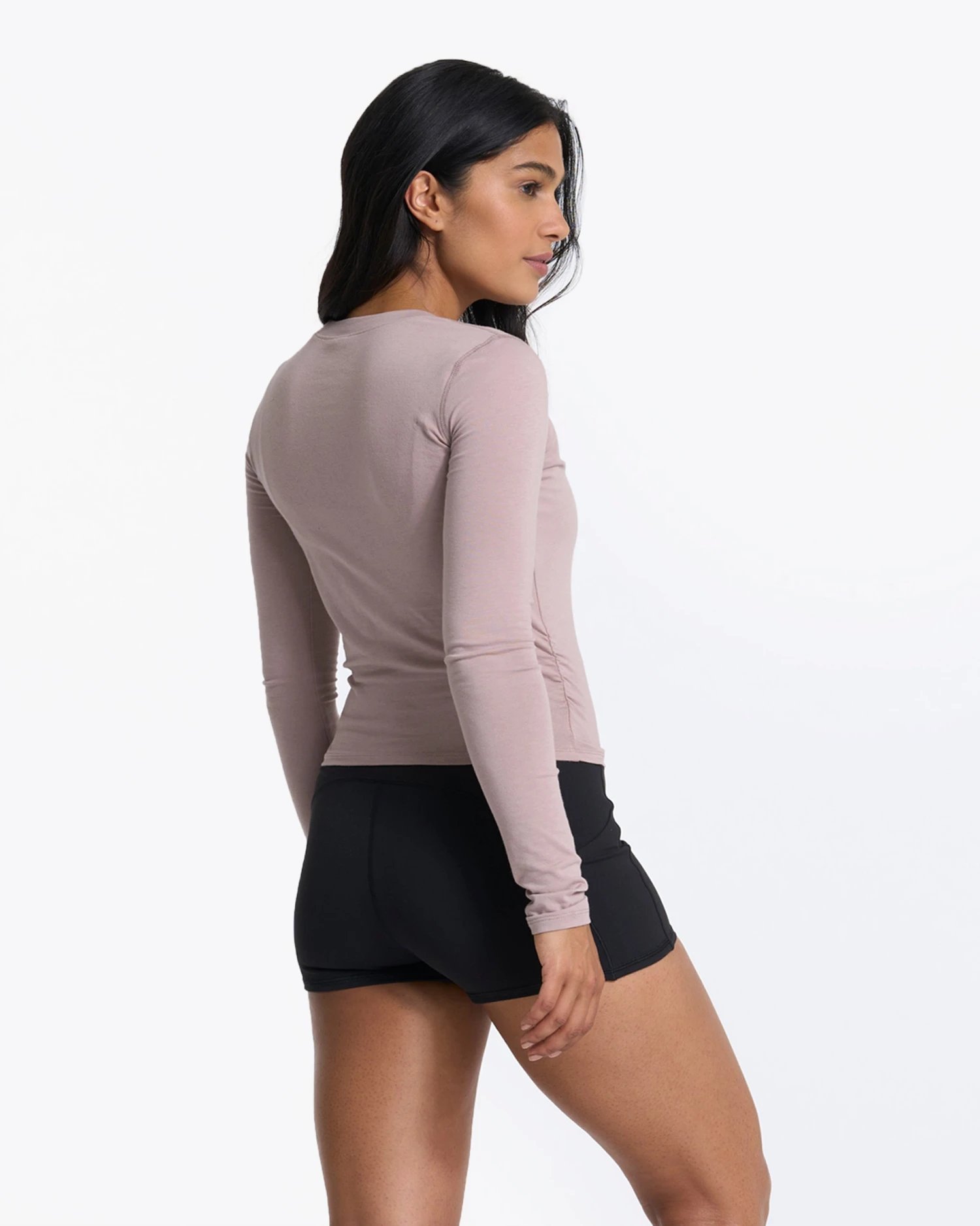 Long-Sleeve Coast Crop Crew | Umber 5 Long-Sleeve Coast Crop Crew | Umber - Image 3