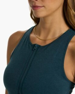 Granite Heathered Zip Tank | Beryl Heather 9 Granite Heathered Zip Tank | Beryl Heather -Chic Warp Sales VW1085HBE SP23 W ECOMM TOPS 0522 1X1 c936fe96 d36e 4ff8 84ab 6f1735b28bca