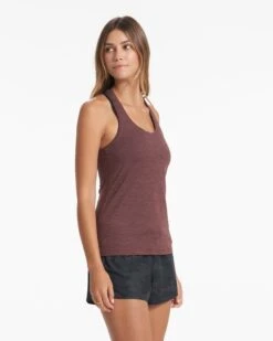 Lux Performance Tank | Chestnut Heather -Chic Warp Sales VW108HCH 02976