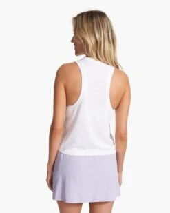 Micro Mesh Tank | White -Chic Warp Sales VW1116WHT FA23 W ECOMM TOPS BACK TOPS 7