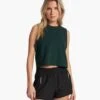 Feather Crop Tank | Grass -Chic Warp Sales VW1119GRS FA23 W ECOMM TOPS FRONT TOPS 3