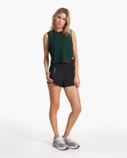 Feather Crop Tank | Grass -Chic Warp Sales VW1119GRS FA23 W ECOMM TOPS FULL ALT 5