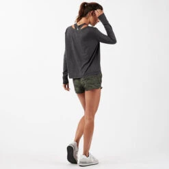 Lux Performance Long Sleeve Tee | Charcoal Heather -Chic Warp Sales VW120HCC 3