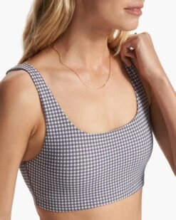 Daily Bra | White Gingham Plaid 13 Daily Bra | White Gingham Plaid -Chic Warp Sales VW158WGP FA23 M ECOMM sportsbras DETAIL 2