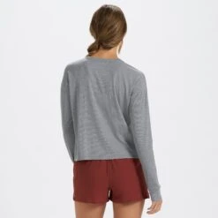 Long-Sleeve Pose Tee | Medium Heather Grey -Chic Warp Sales VW164MHG new3