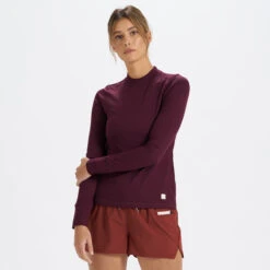 Long-Sleeve Lux Tee | Cerise Heather