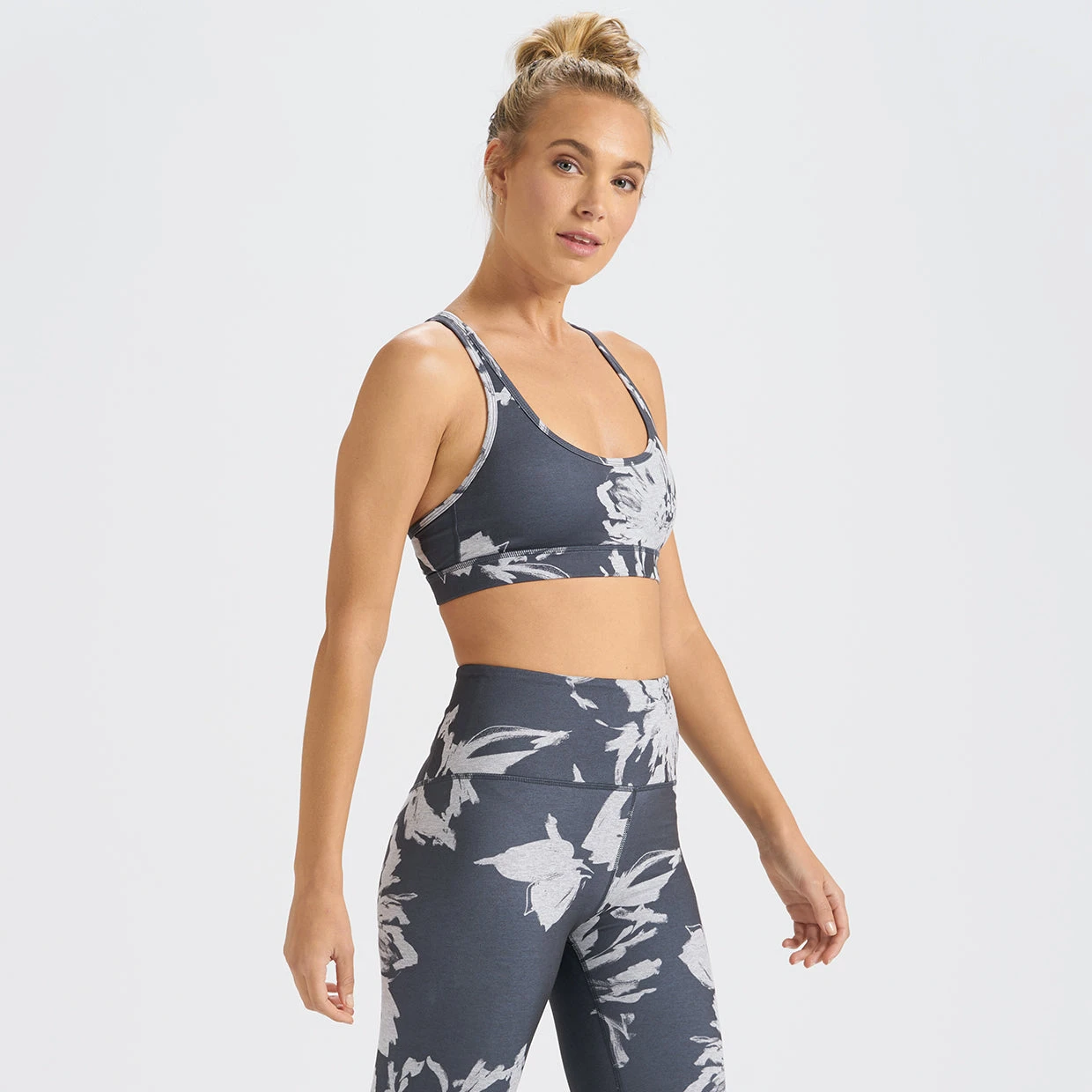 Bella Bra | Charcoal Big Flower 4 Bella Bra | Charcoal Big Flower - Image 2