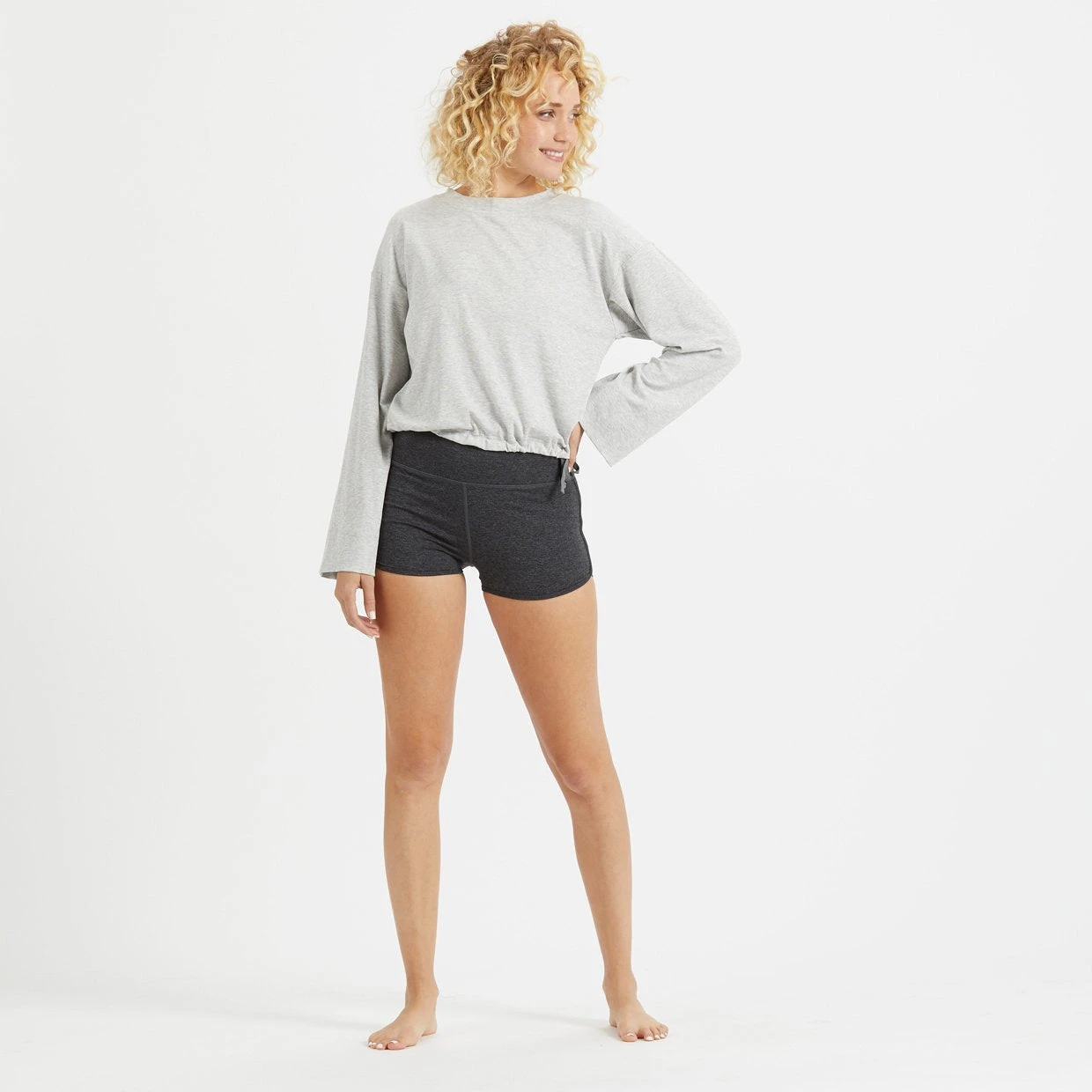 Pose Top | Light Heather Grey 6 Pose Top | Light Heather Grey - Image 4