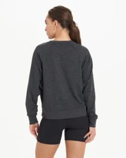 Long-Sleeve Halo Crew | Charcoal Heather -Chic Warp Sales VW241HCC 7792