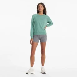 Long-Sleeve Halo Crew | Celadon Heather -Chic Warp Sales VW241HCN 01001