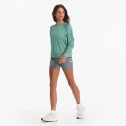 Long-Sleeve Halo Crew | Celadon Heather -Chic Warp Sales VW241HCN 01013