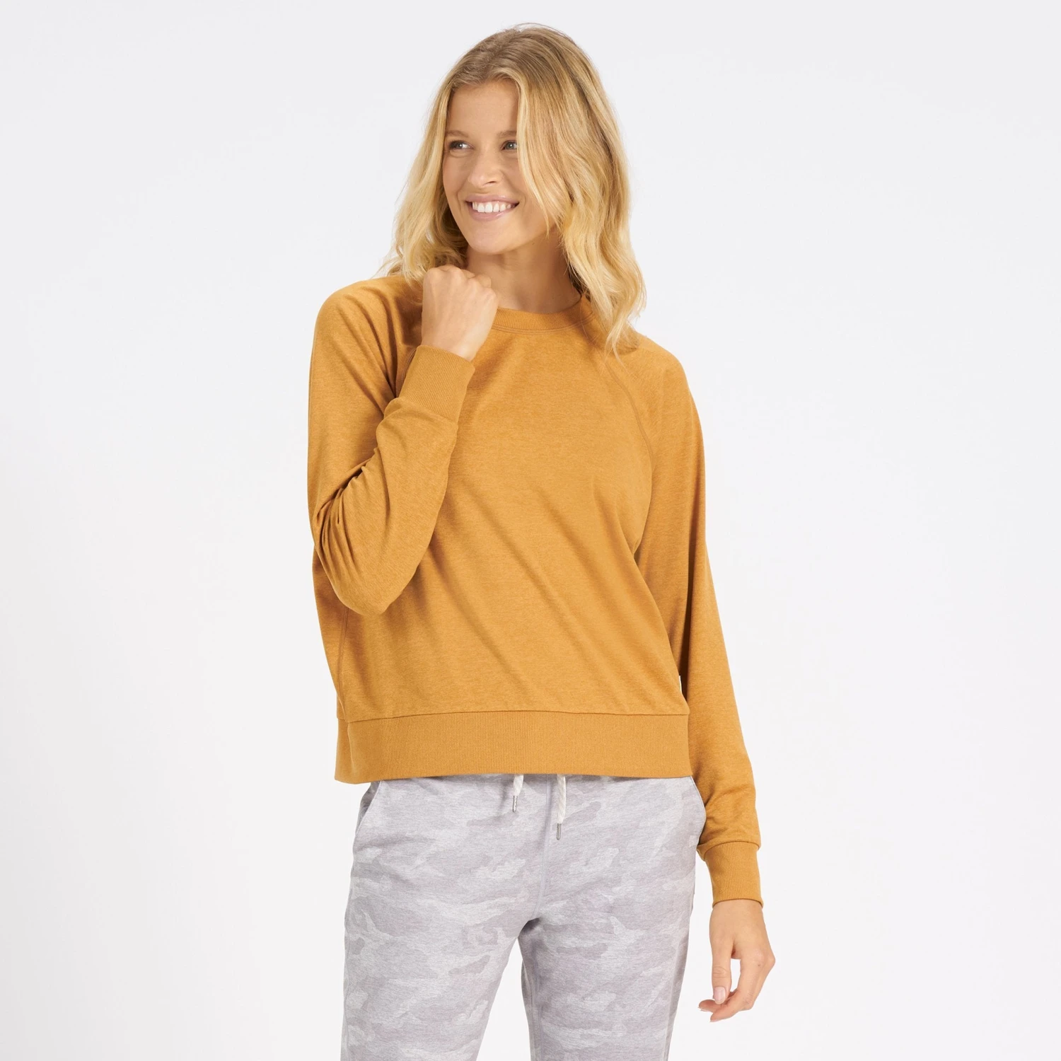 Long-Sleeve Halo Crew | Flax Heather 3 Long-Sleeve Halo Crew | Flax Heather