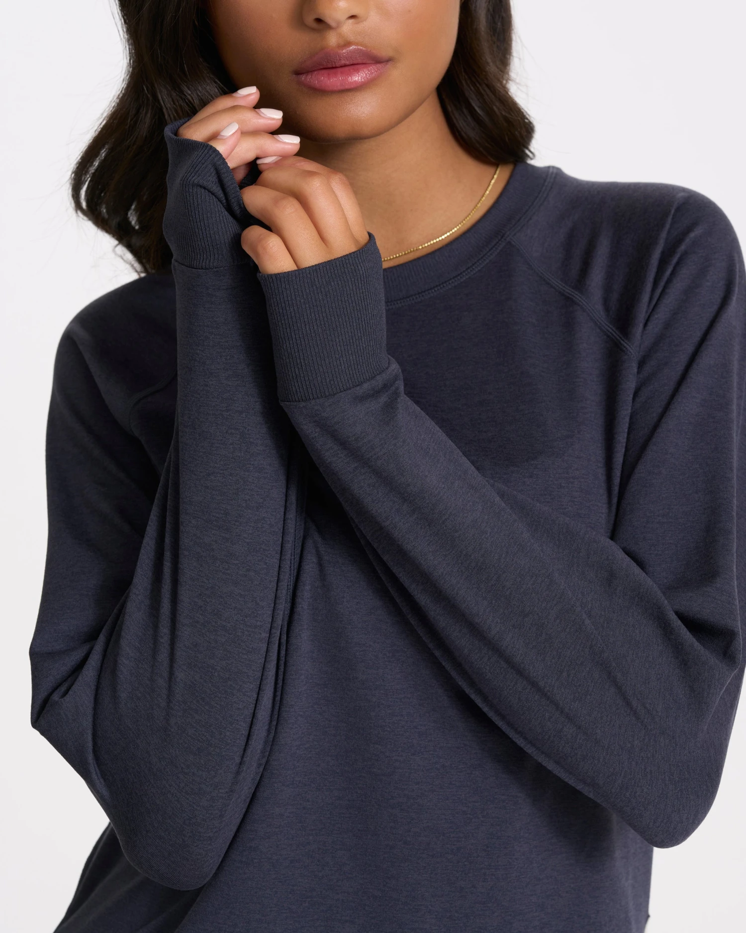 Long Sleeve Halo Crew | Midnight Heather 8 Long Sleeve Halo Crew | Midnight Heather - Image 6