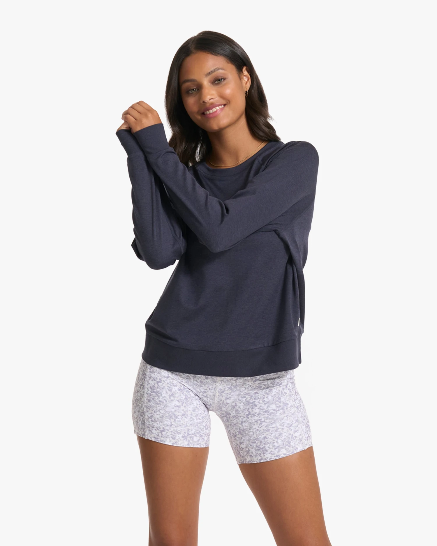 Long Sleeve Halo Crew | Midnight Heather 4 Long Sleeve Halo Crew | Midnight Heather - Image 2