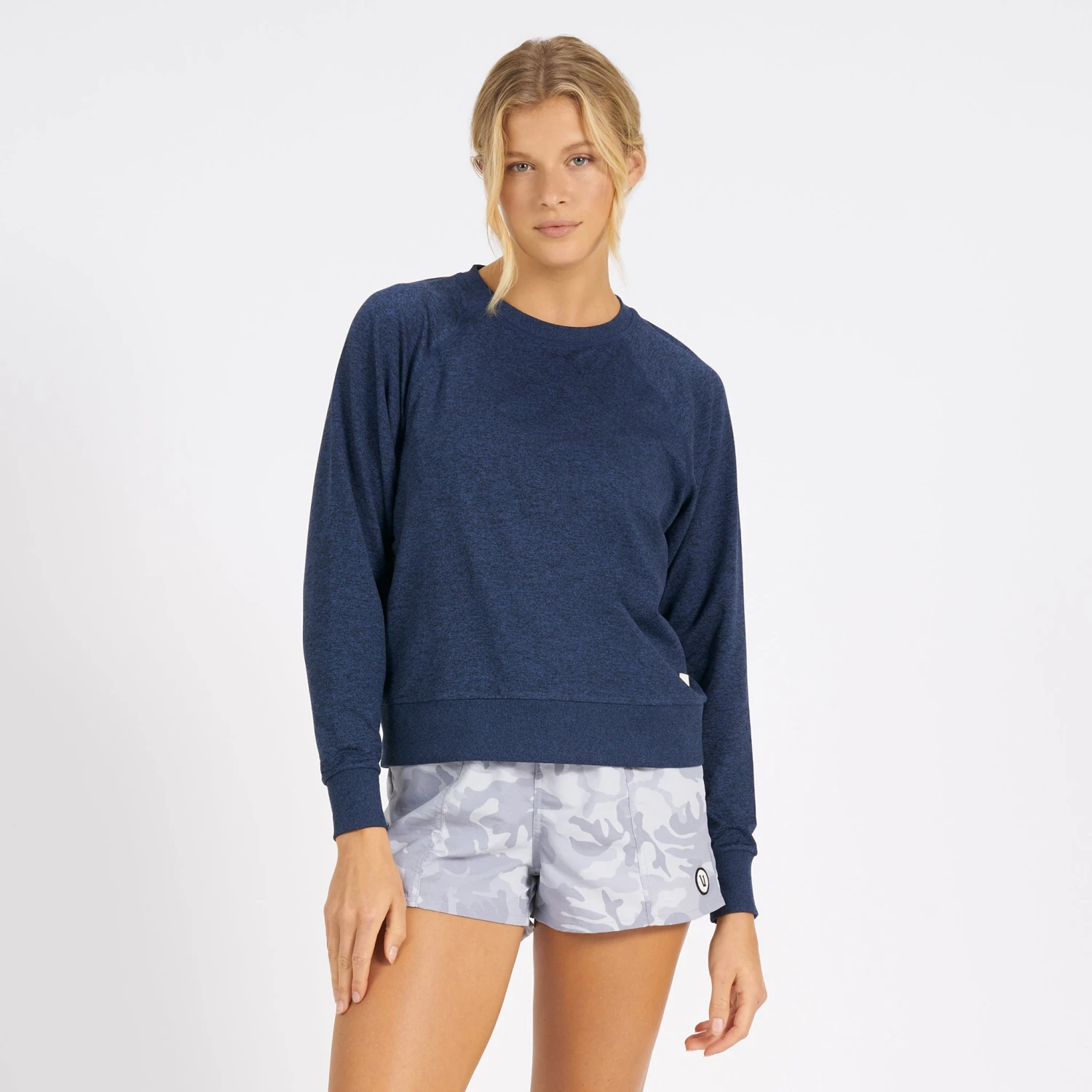 Long-Sleeve Halo Crew | Navy Heather 3 Long-Sleeve Halo Crew | Navy Heather