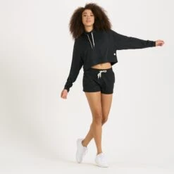 Halo Crop Funnel Neck | Black Heather -Chic Warp Sales VW255HBK 4 3209a154 649d 41f9 9195 6cfe70ae3211