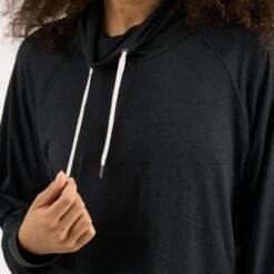 Halo Crop Funnel Neck | Black Heather -Chic Warp Sales VW255HBK 6 46639a67 2513 4fa4 a0ff c6b0e04ef955