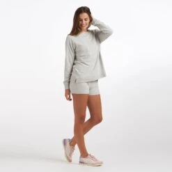 Laguna Oversized Crew | Light Heather Grey -Chic Warp Sales VW262LHG 1550