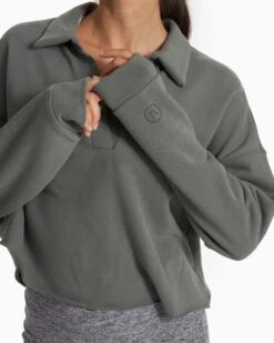 Sedona Polo | Dusty Pine -Chic Warp Sales VW290DST SP23 W ECOMM FLEECE DETAIL 3410 1x1 0084ce17 a991 4af1 9204 173ab62f8447