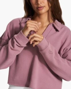 Sedona Polo | Orchid -Chic Warp Sales VW290OCD FA23 M ECOMM fleece DETAIL 3