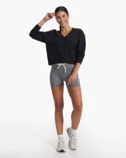 Sedona V Neck | Black -Chic Warp Sales VW292BLK SP23 W ECOMM FLEECE 3242 FULL 1x1 8e8710f1 0d25 4264 bda7 e8afa2f3af2f