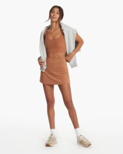 Halo Performance Skirt | Palo Santo Heather -Chic Warp Sales VW3006HPS SP23 W ECOMM SKIRTS FULL 0983 1x1 4d3bda85 c7d2 4cc1 adf9 cfd32eb9ce8c