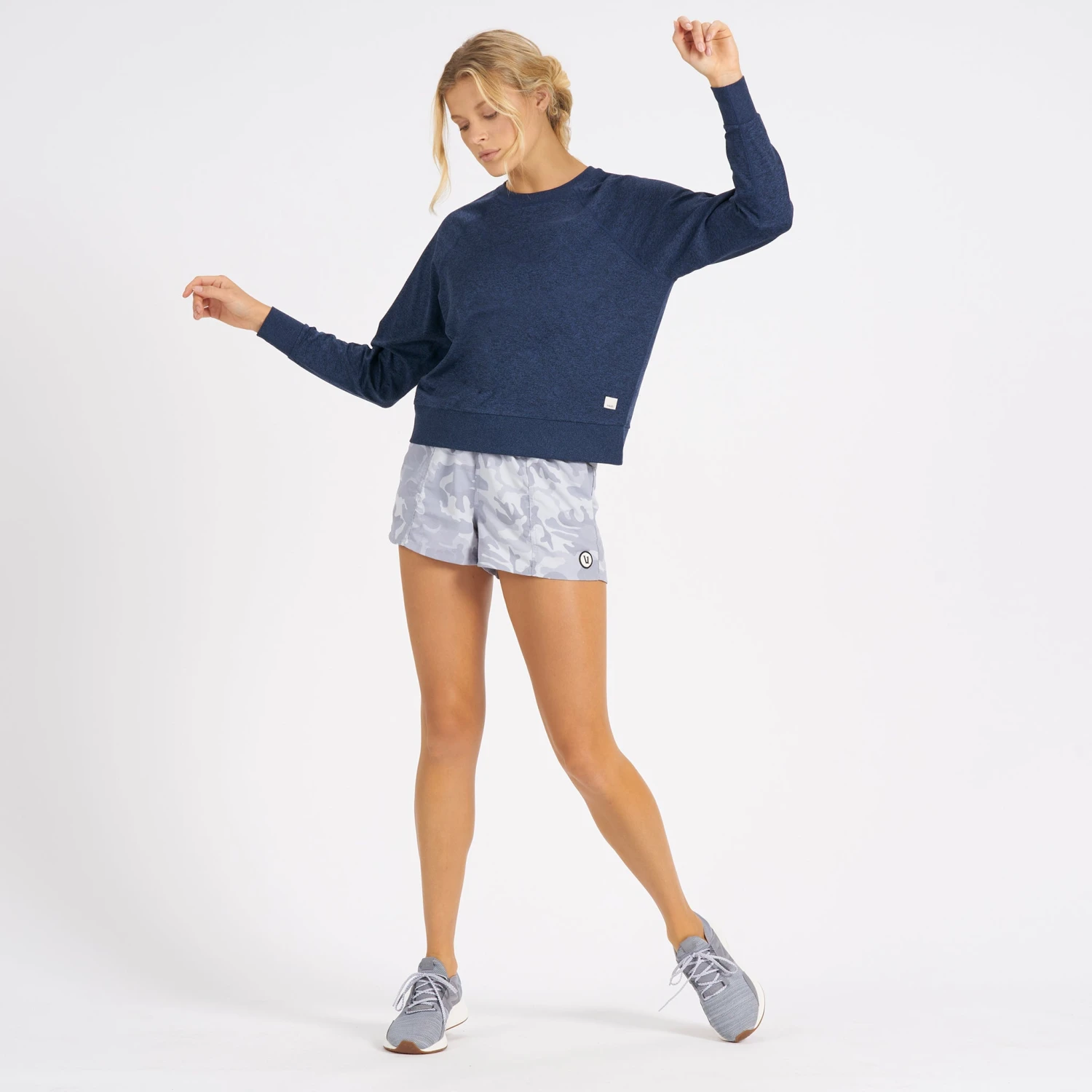 Long-Sleeve Halo Crew | Navy Heather 6 Long-Sleeve Halo Crew | Navy Heather - Image 4