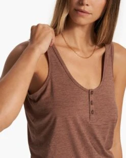 Falls Jumpsuit | Almond Heather -Chic Warp Sales VW4004HAD FA23 W ECOMM PANTS DETAIL 7