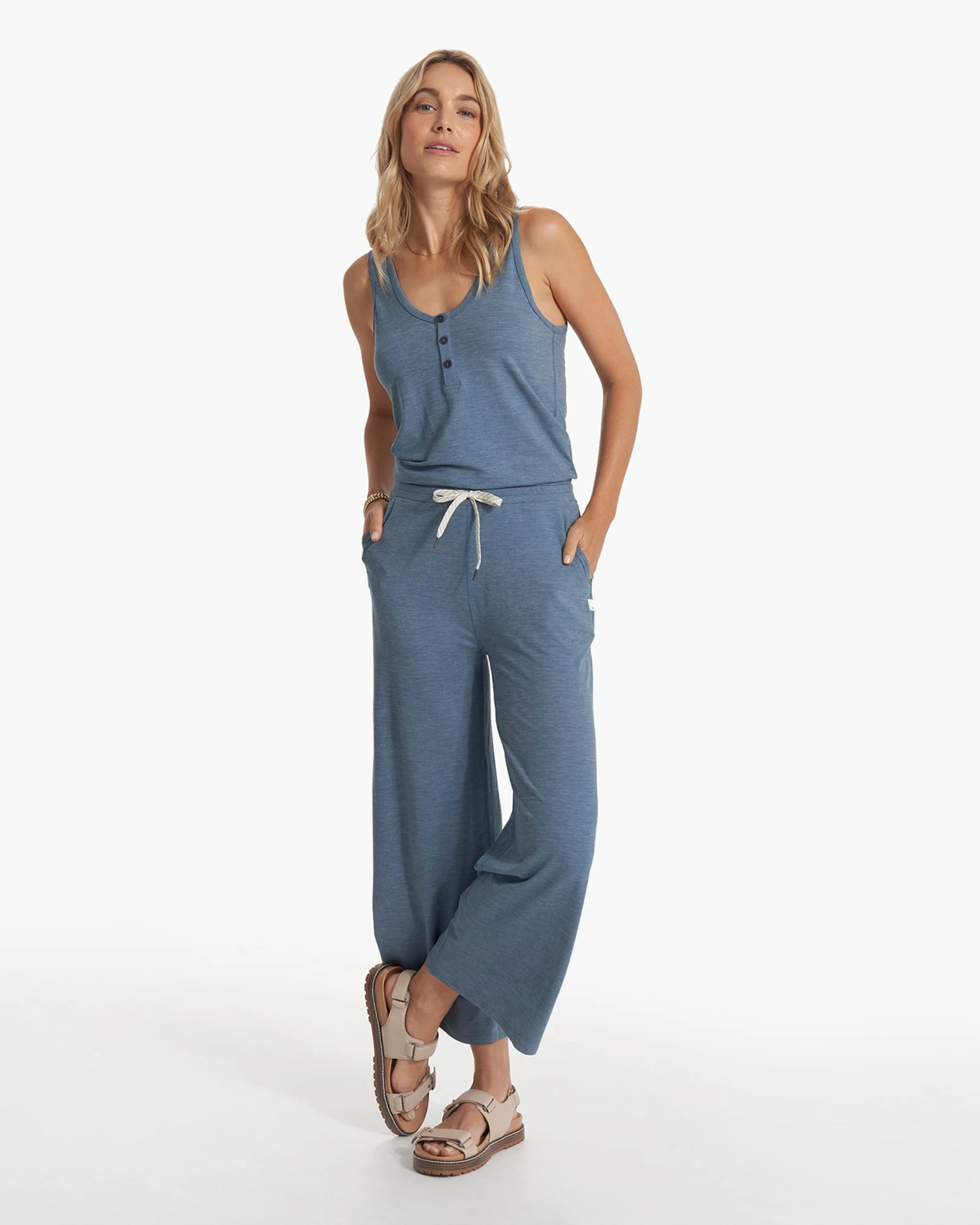 Falls Jumpsuit | Light Azure Heather 3 Falls Jumpsuit | Light Azure Heather