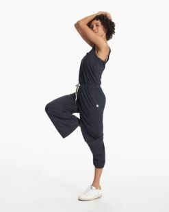 Falls Jumpsuit | Midnight Heather -Chic Warp Sales VW4004HMD FA23 W ECOMM PANTS FULL 2 re touched