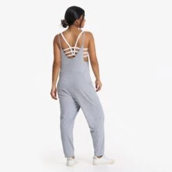 Breezy Jumpsuit | Pale Grey Heather -Chic Warp Sales VW4006PHG 4593